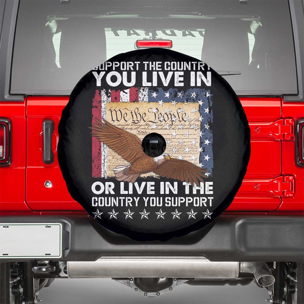 American Patriotic Spare Tire Cover Support The Country You Live In The Country You Support