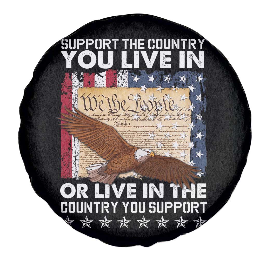American Patriotic Spare Tire Cover Support The Country You Live In The Country You Support