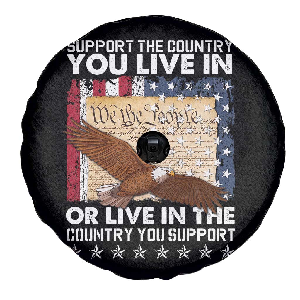 American Patriotic Spare Tire Cover Support The Country You Live In The Country You Support