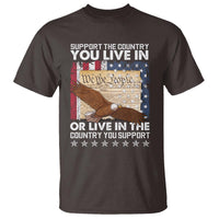 American Patriotic T Shirt Support The Country You Live In The Country You Support - Wonder Print Shop