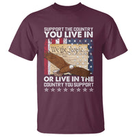 American Patriotic T Shirt Support The Country You Live In The Country You Support - Wonder Print Shop
