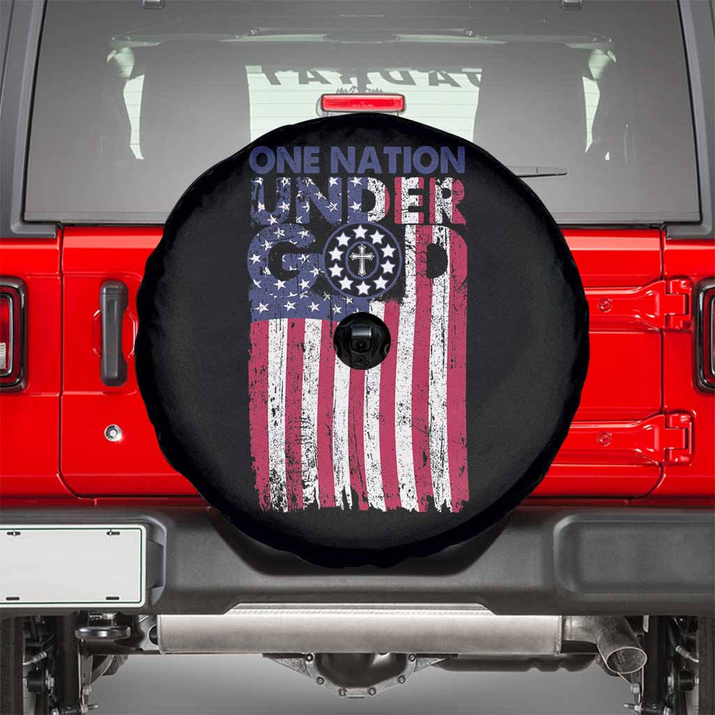 American Patriotic Spare Tire Cover One Nation Under God Christ Christian