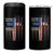 Christian American Patriotic 4 in 1 Can Cooler Tumbler Stand For The Flag Kneel For The Cross