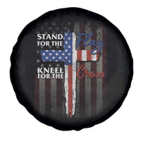 Christian American Patriotic Spare Tire Cover Stand For The Flag Kneel For The Cross