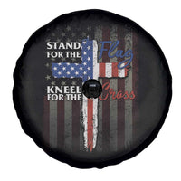 Christian American Patriotic Spare Tire Cover Stand For The Flag Kneel For The Cross
