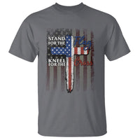 Christian American Patriotic T Shirt Stand For The Flag Kneel For The Cross - Wonder Print Shop