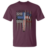 Christian American Patriotic T Shirt Stand For The Flag Kneel For The Cross - Wonder Print Shop