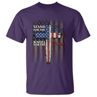 Christian American Patriotic T Shirt Stand For The Flag Kneel For The Cross - Wonder Print Shop
