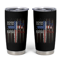 Christian American Patriotic Tumbler Cup Stand For The Flag Kneel For The Cross