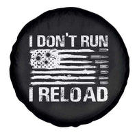 American Patriotic Spare Tire Cover I Don't Run I Reload Military Gun Flag