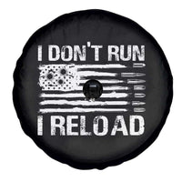 American Patriotic Spare Tire Cover I Don't Run I Reload Military Gun Flag
