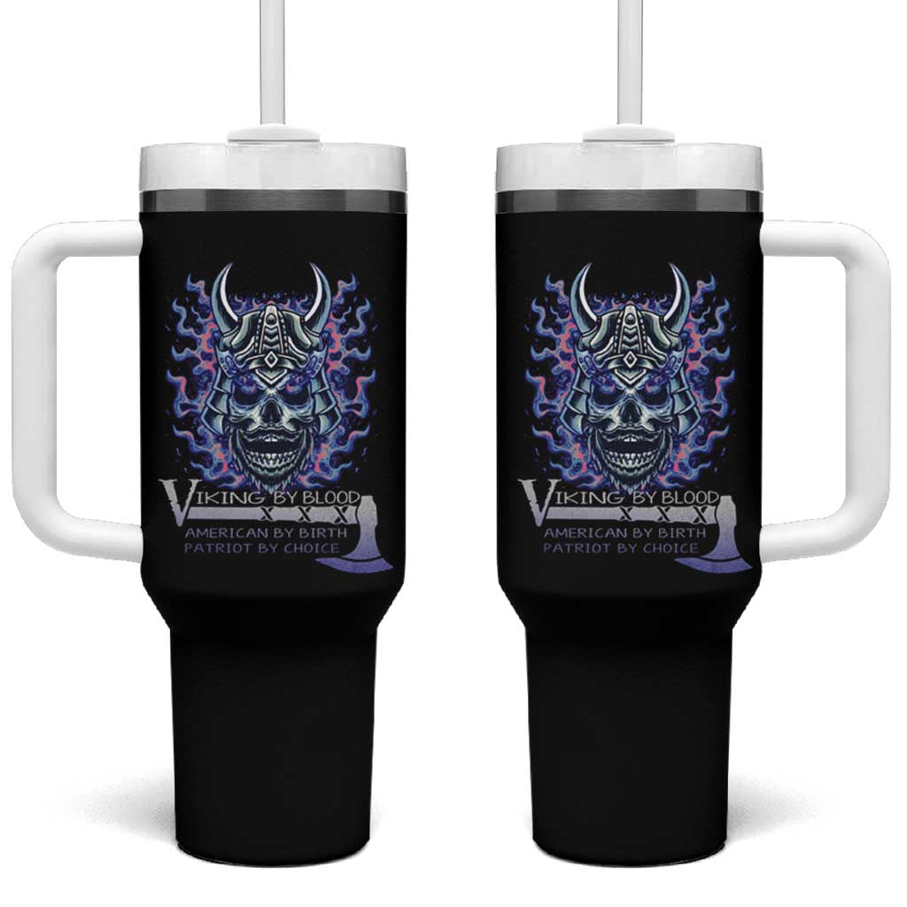 Viking By Blood American By Birth Patriot By Choice Tumbler With Handle