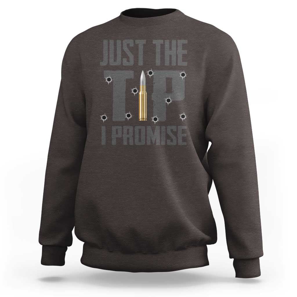 Funny Gun Lover Sweatshirt Just The Tip I Promise - Wonder Print Shop