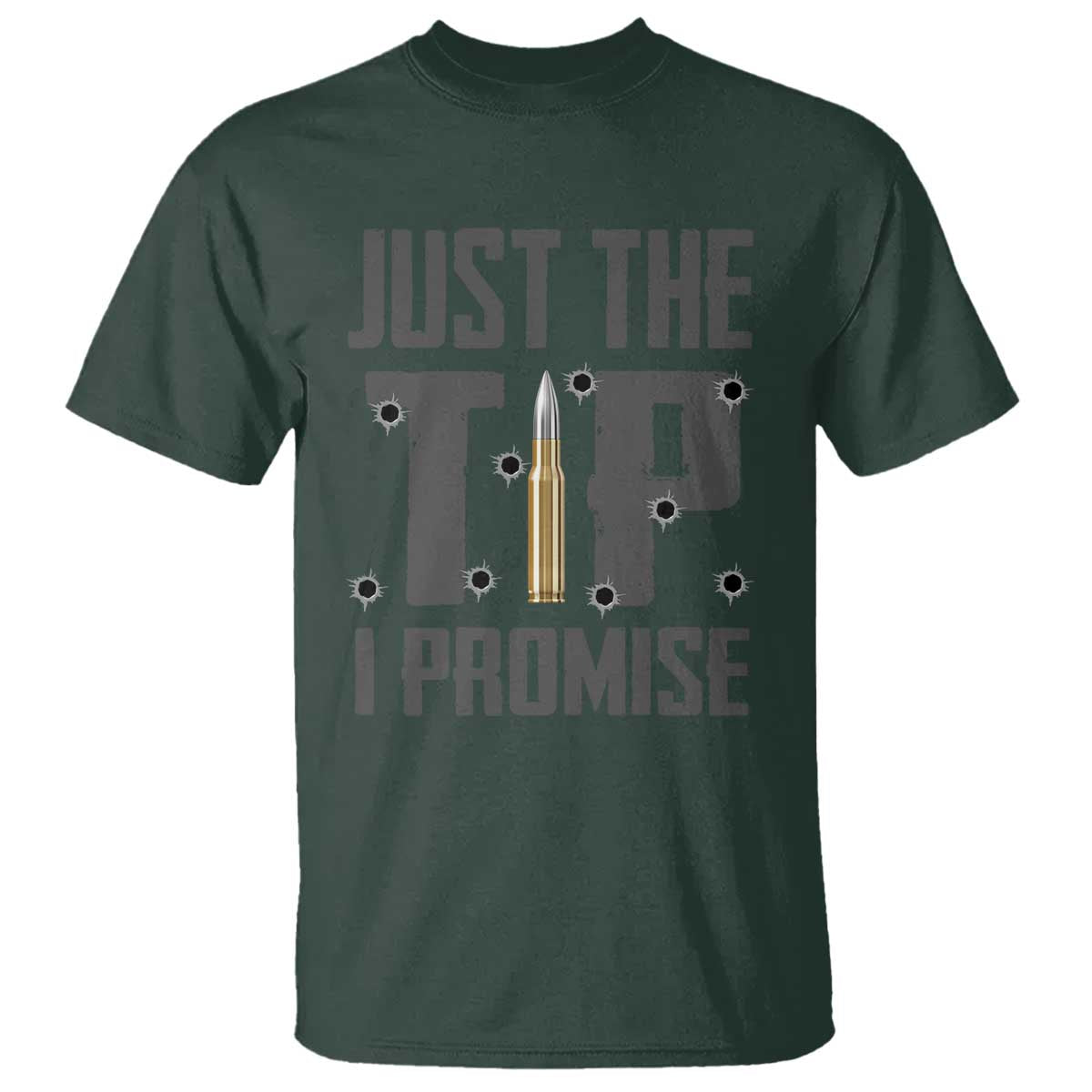 Funny Gun Lover T Shirt Just The Tip I Promise - Wonder Print Shop