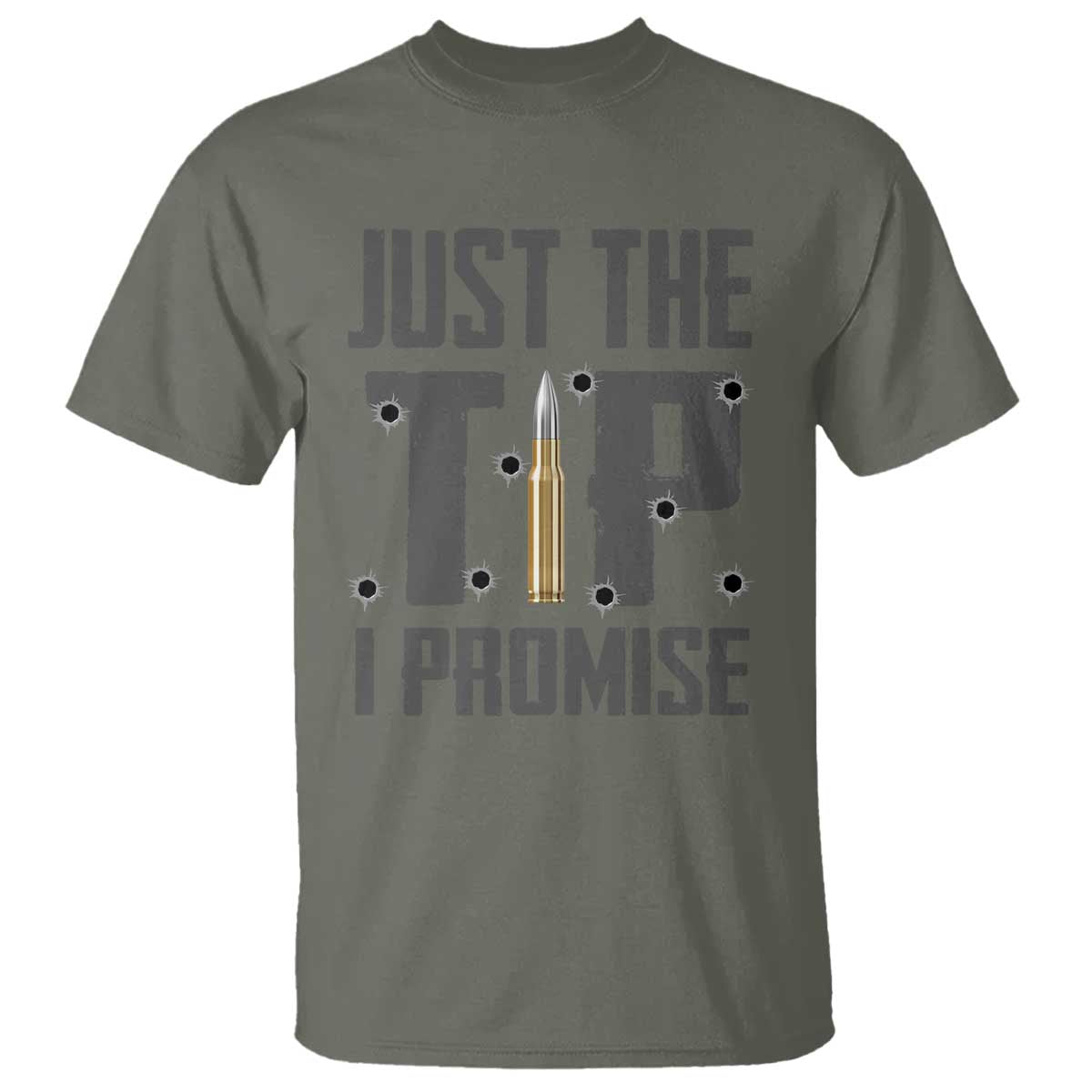 Funny Gun Lover T Shirt Just The Tip I Promise - Wonder Print Shop