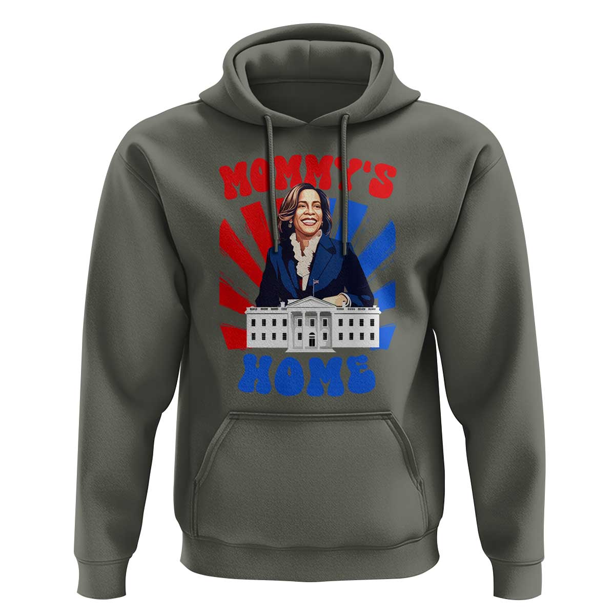 Funny Harris Supporter Hoodie Mommy's Home President Election 2024 - Wonder Print Shop