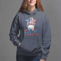 Funny US Election Hoodie My Black Job Is Voting America Girl Messy Bun - Wonder Print Shop
