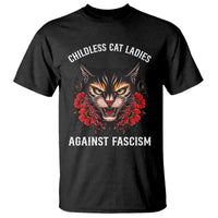 Childless Cat Ladies T Shirt Against Fascism Traditional Tattoo Cat - Wonder Print Shop