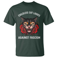 Childless Cat Ladies T Shirt Against Fascism Traditional Tattoo Cat - Wonder Print Shop
