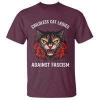 Childless Cat Ladies T Shirt Against Fascism Traditional Tattoo Cat - Wonder Print Shop