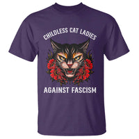 Childless Cat Ladies T Shirt Against Fascism Traditional Tattoo Cat - Wonder Print Shop