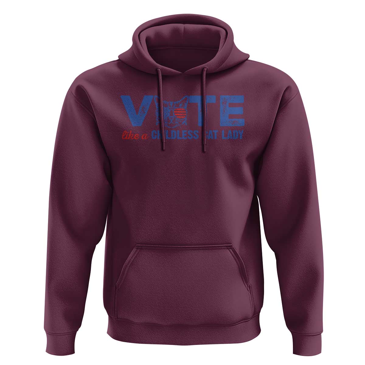VOTE Like A Childless Cat Lady Hoodie - Wonder Print Shop