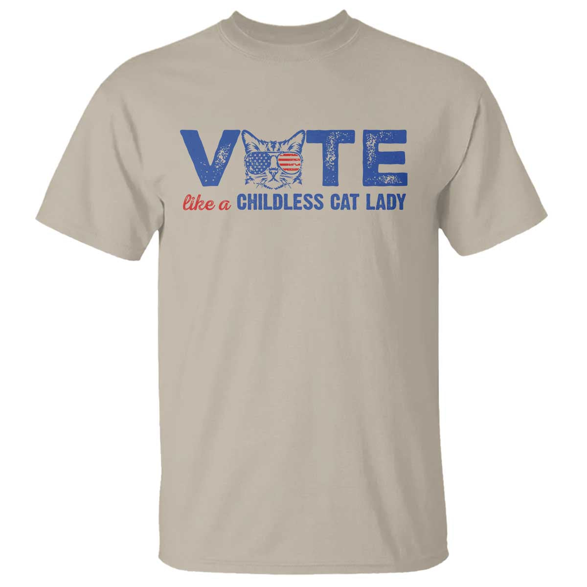 VOTE Like A Childless Cat Lady T Shirt - Wonder Print Shop
