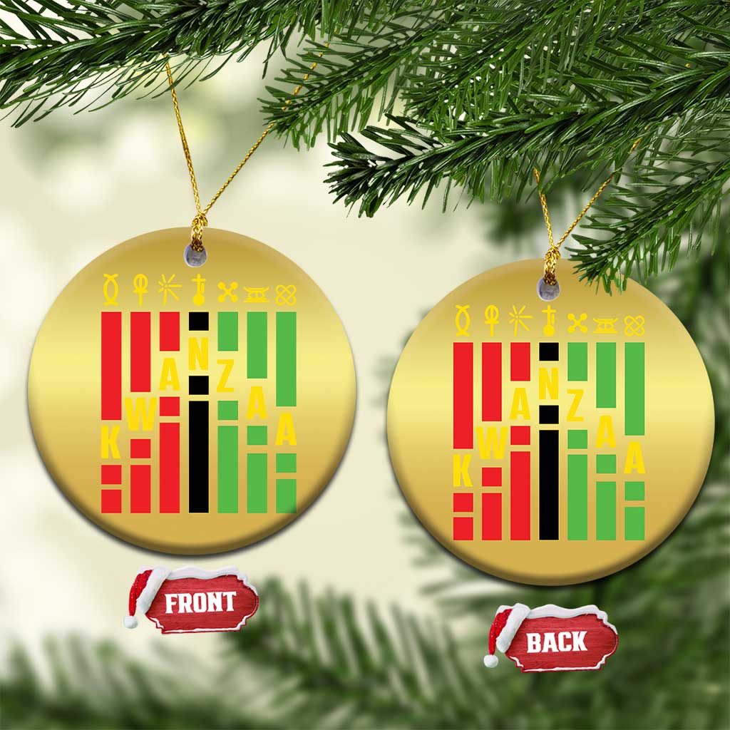 7 Principles Of Kwanzaa African American Christmas Ornament - Wonder Print Shop