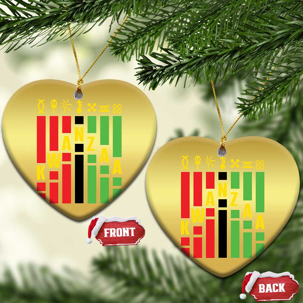 7 Principles Of Kwanzaa African American Christmas Ornament - Wonder Print Shop