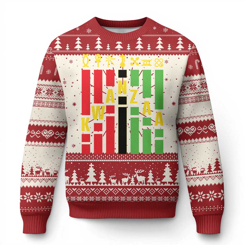 7 Principles Of Kwanzaa African American Ugly Christmas Sweater - Wonder Print Shop