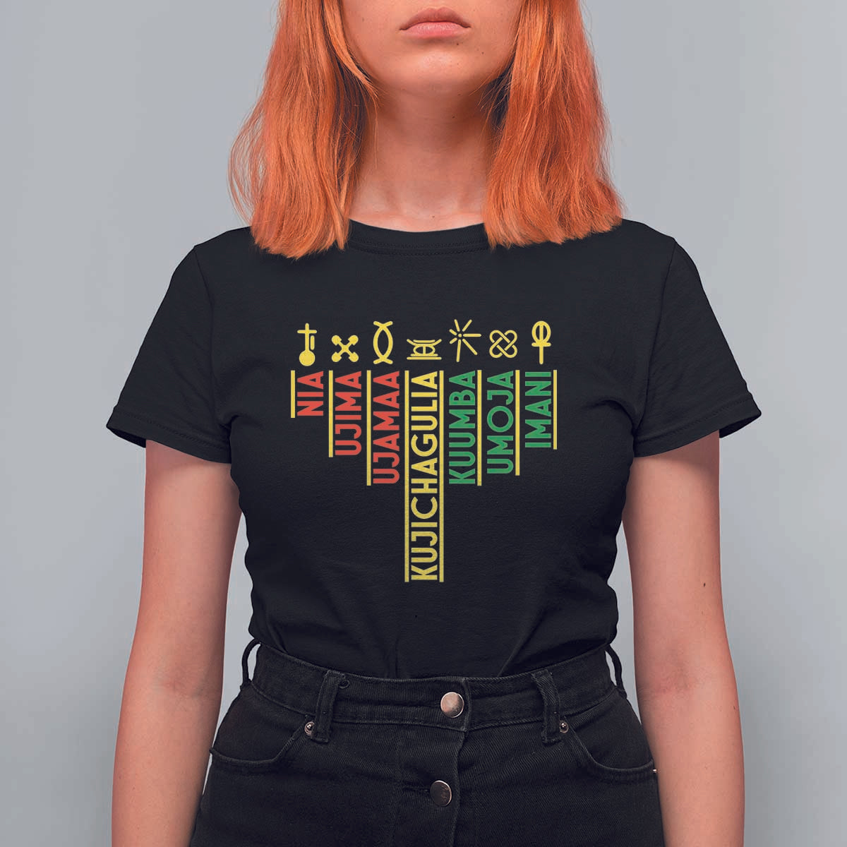 African American 7 Principles Of Kwanzaa T Shirt For Women - Wonder Print Shop
