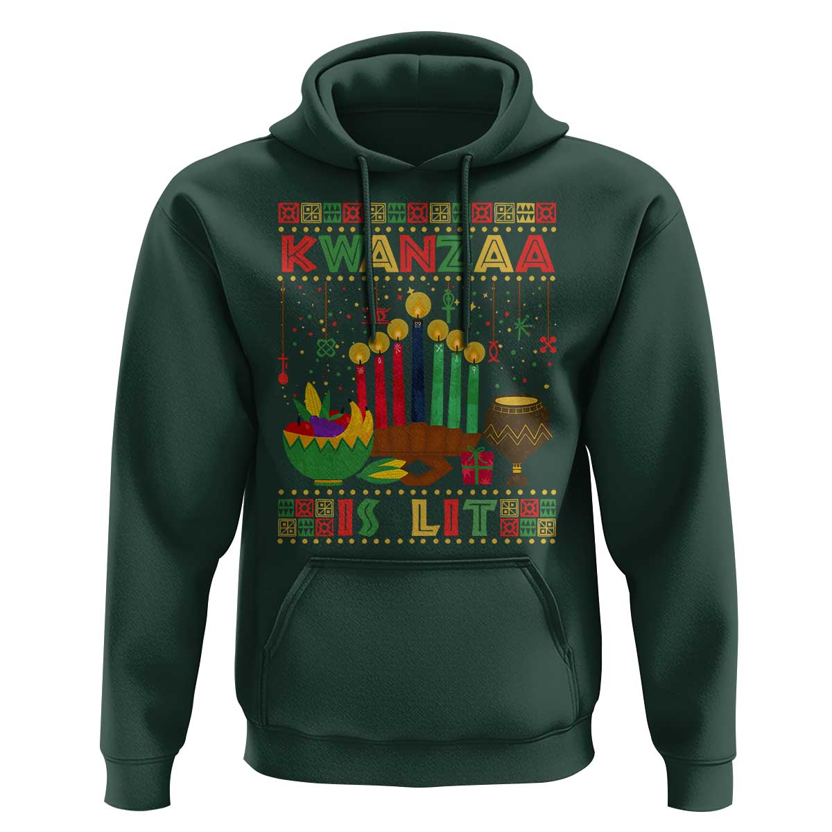 African American Kwanzaa Is Lit Hoodie