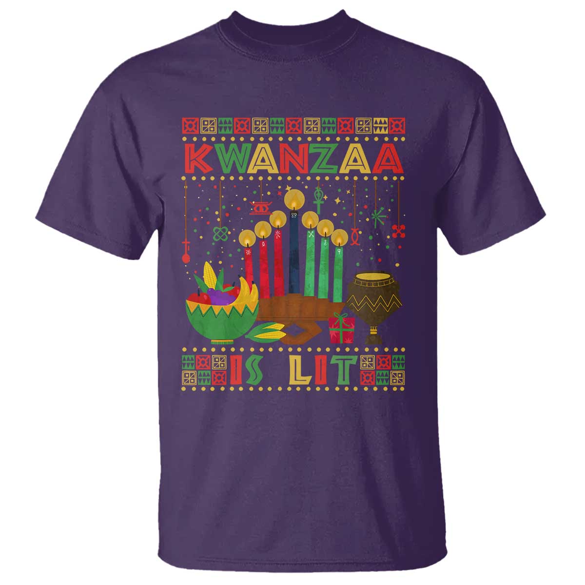 African American Kwanzaa Is Lit T Shirt - Wonder Print Shop
