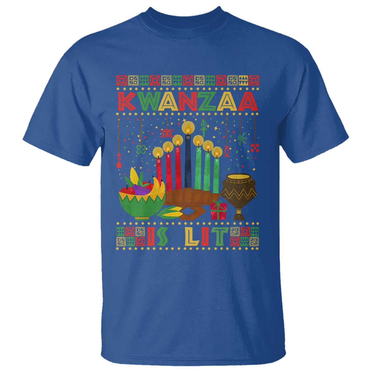 African American Kwanzaa Is Lit T Shirt - Wonder Print Shop
