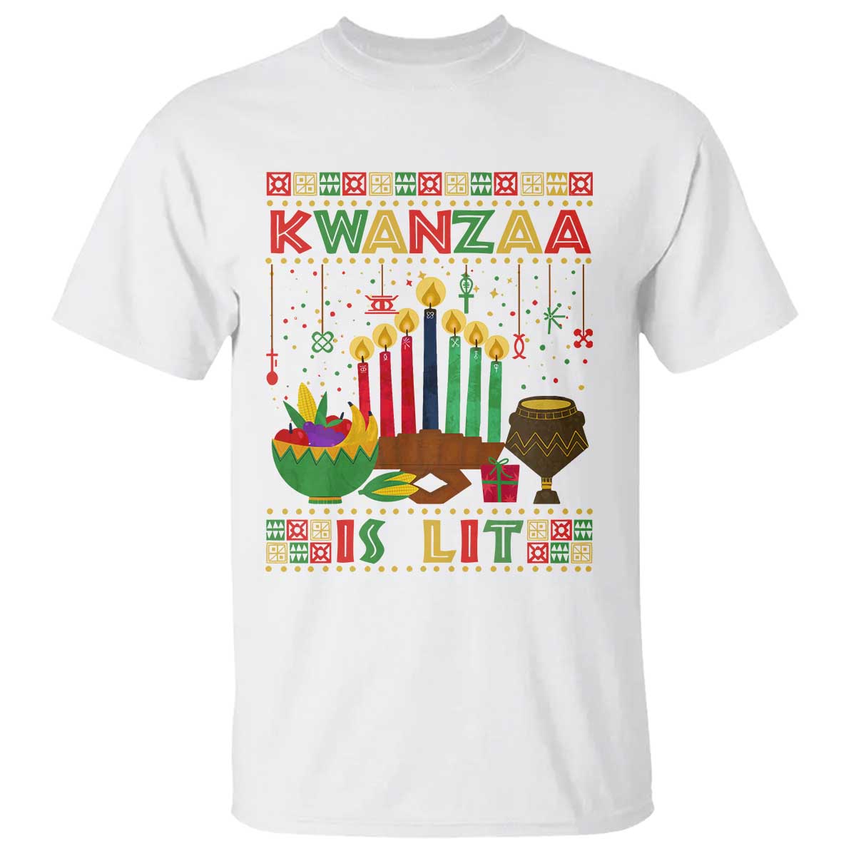 African American Kwanzaa Is Lit T Shirt - Wonder Print Shop