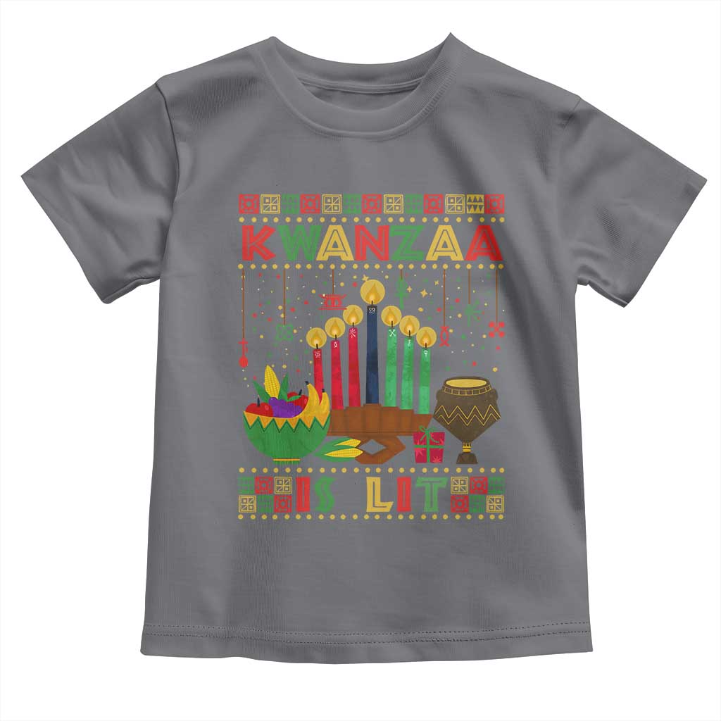 African American Kwanzaa Is Lit Toddler T Shirt