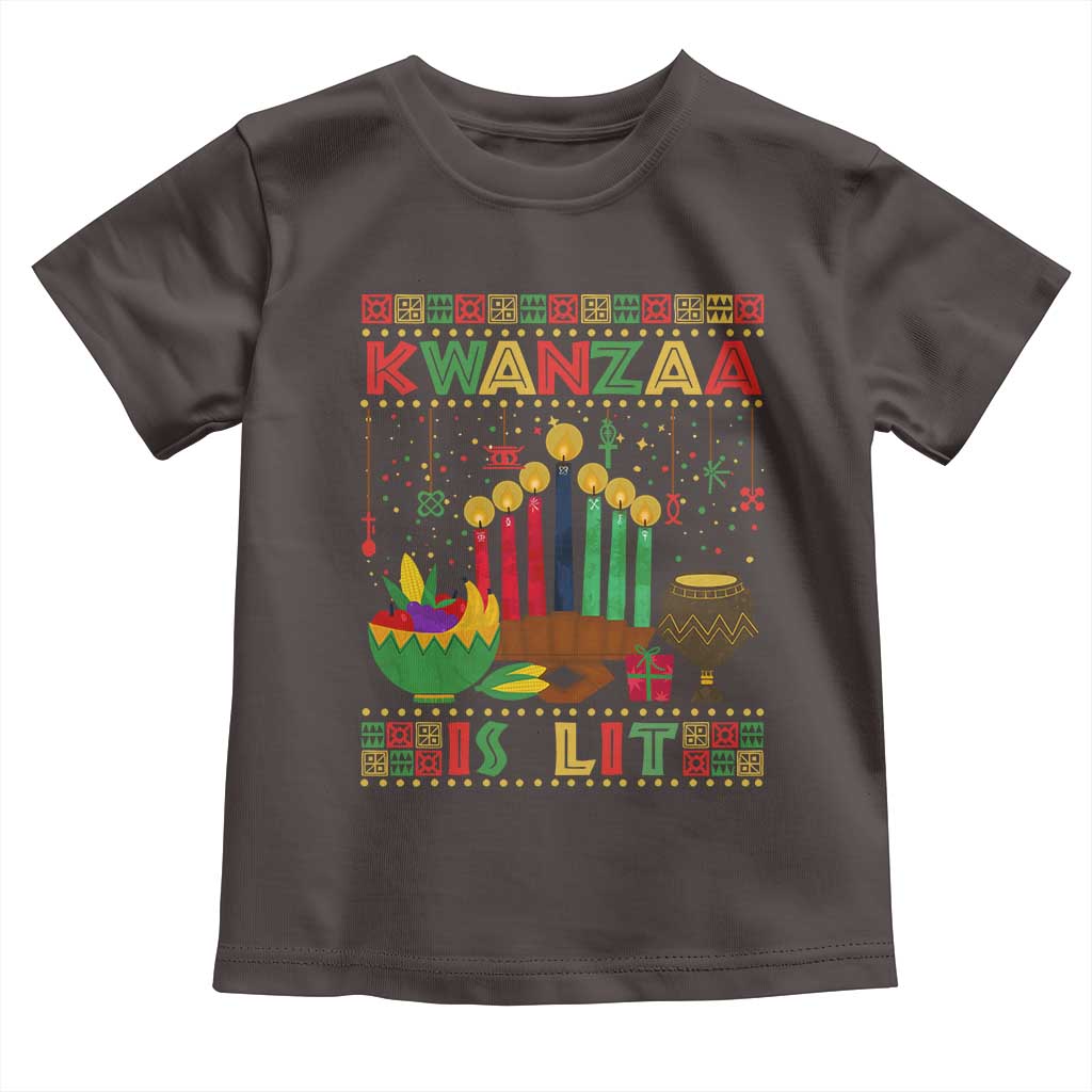 African American Kwanzaa Is Lit Toddler T Shirt