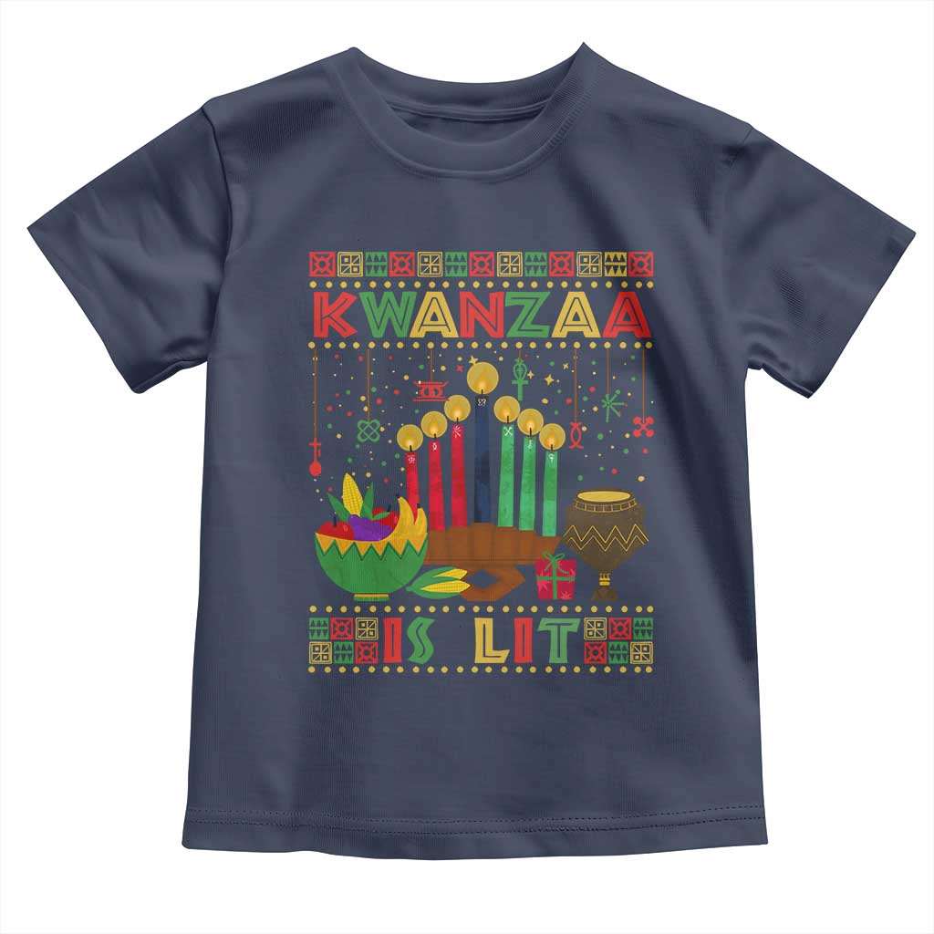 African American Kwanzaa Is Lit Toddler T Shirt
