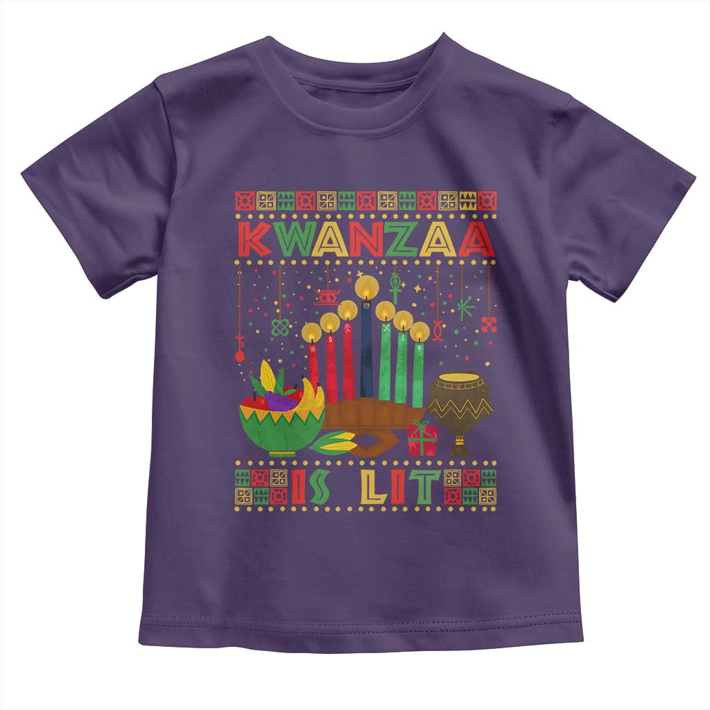 African American Kwanzaa Is Lit Toddler T Shirt