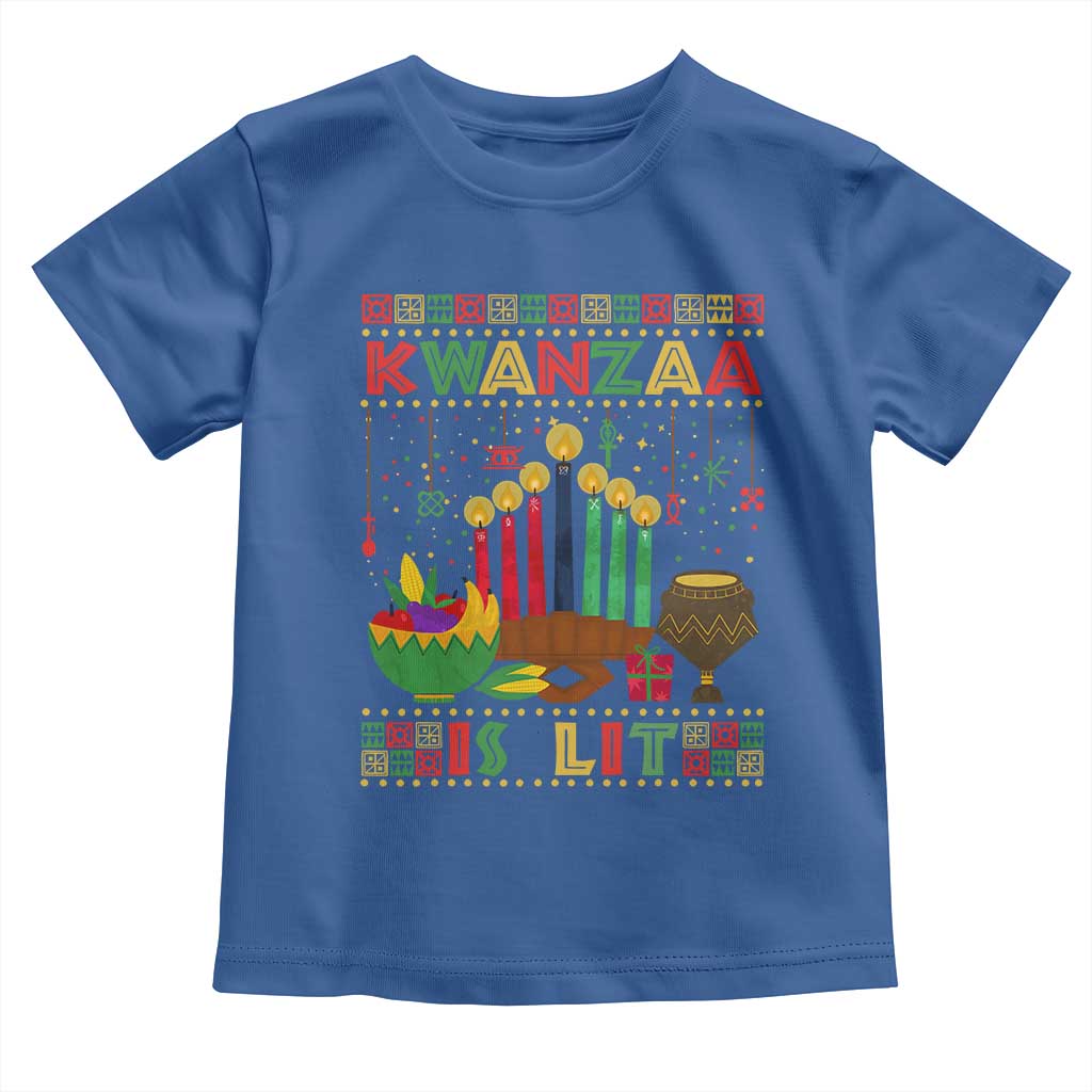 African American Kwanzaa Is Lit Toddler T Shirt