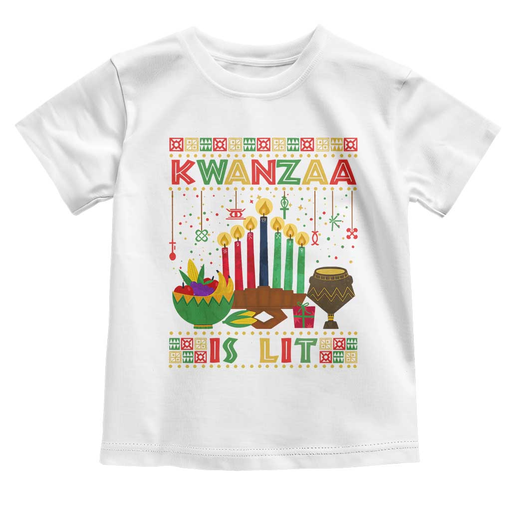 African American Kwanzaa Is Lit Toddler T Shirt
