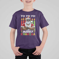 Merry Kwanzaa T Shirt For Kid African American Santa Black Christmas - Wonder Print Shop
