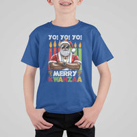 Merry Kwanzaa T Shirt For Kid African American Santa Black Christmas - Wonder Print Shop