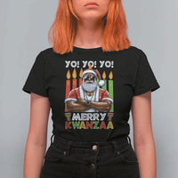 Merry Kwanzaa T Shirt For Women African American Santa Black Christmas - Wonder Print Shop