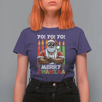Merry Kwanzaa T Shirt For Women African American Santa Black Christmas - Wonder Print Shop