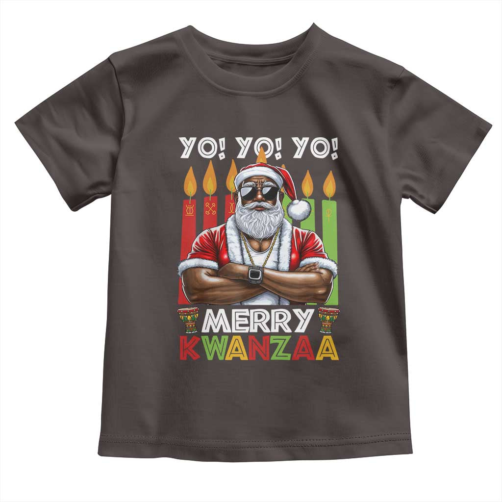 Merry Kwanzaa Toddler T Shirt African American Santa Black Christmas