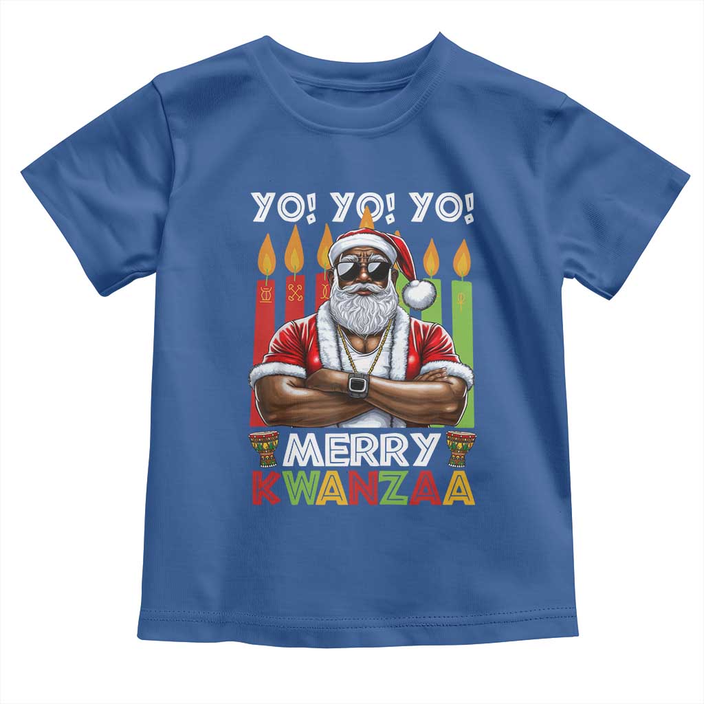 Merry Kwanzaa Toddler T Shirt African American Santa Black Christmas