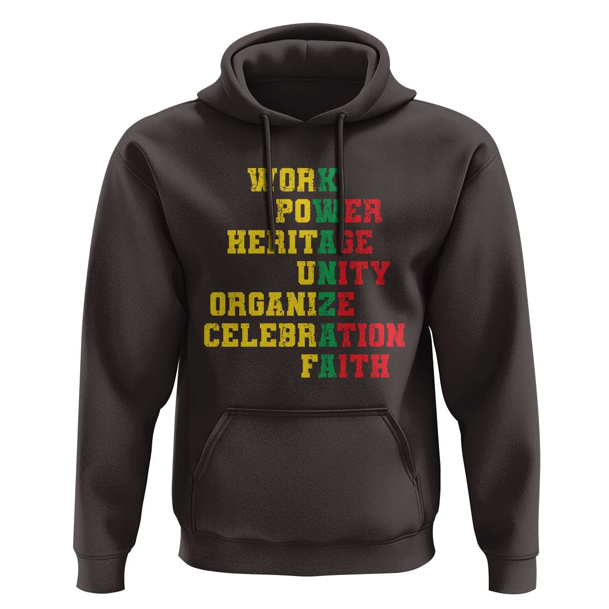 Kwanzaa Hoodie Work Power Heritage Unity Organize Celebration Faith