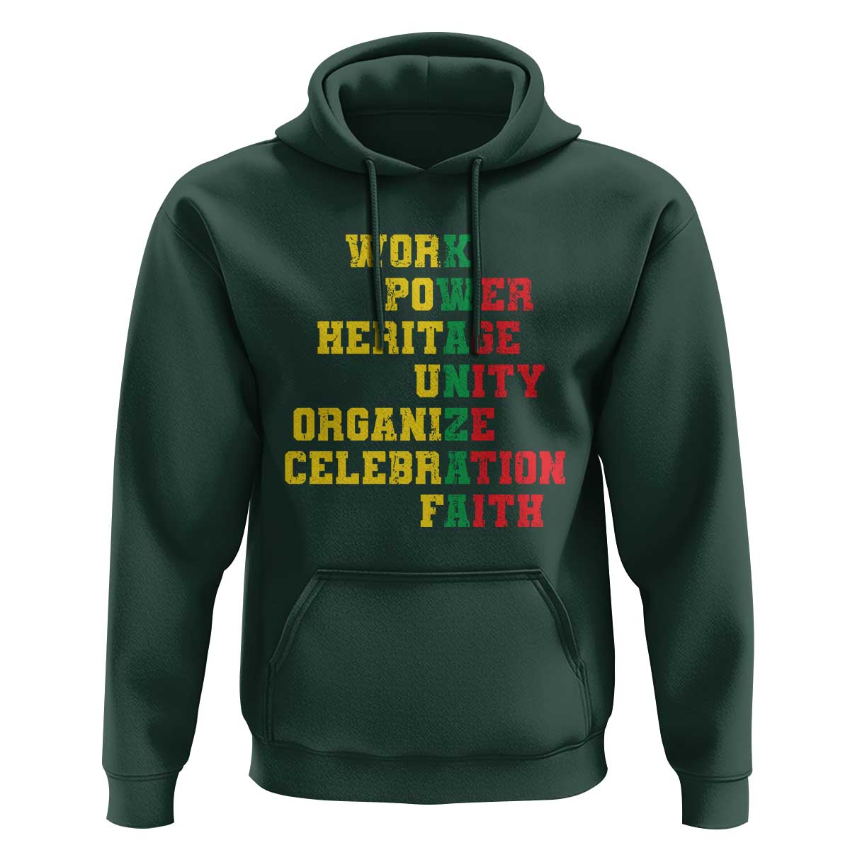 Kwanzaa Hoodie Work Power Heritage Unity Organize Celebration Faith