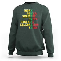 Kwanzaa Sweatshirt Work Power Heritage Unity Organize Celebration Faith - Wonder Print Shop